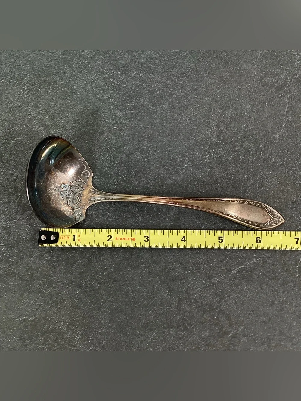 Vintage Silver Gravy Ladel, Sauce Ladle, Sugar Spoon Wm Rogers Grand Elegance